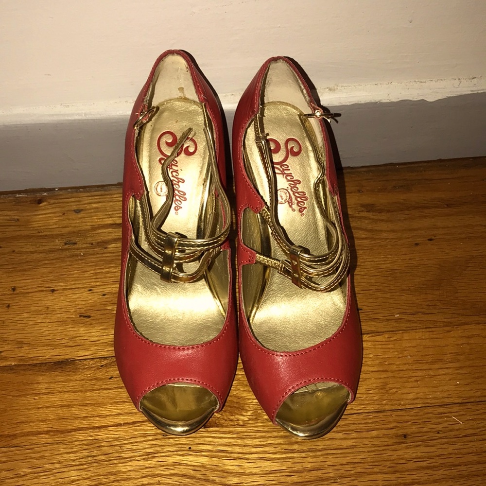 Seychelles Red Vintage-Appeal Heels